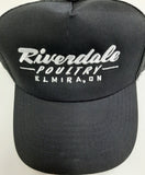 Trucker Hat - Black with White Stitching