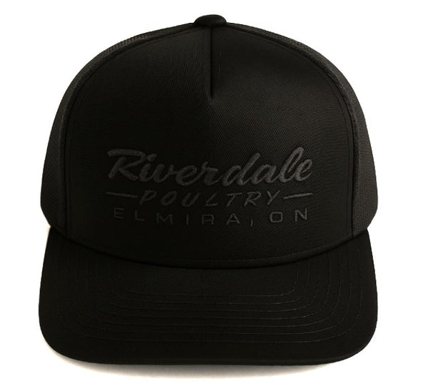 Trucker Hat - Black with Black Stitching
