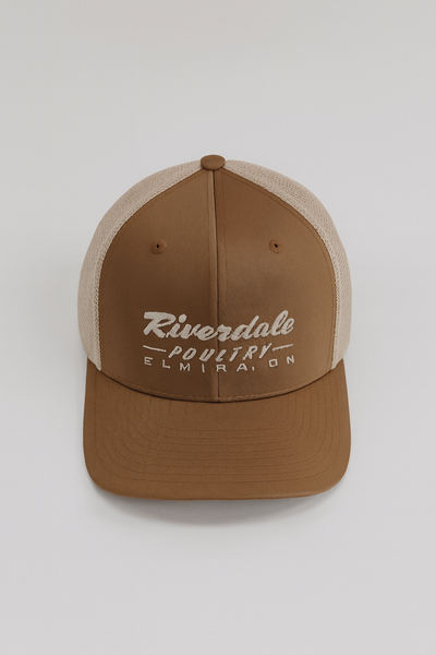 Brown and Khaki Flexfit Hat