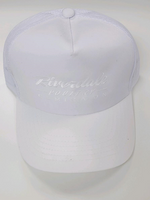 Trucker Hat - White with White Stitching